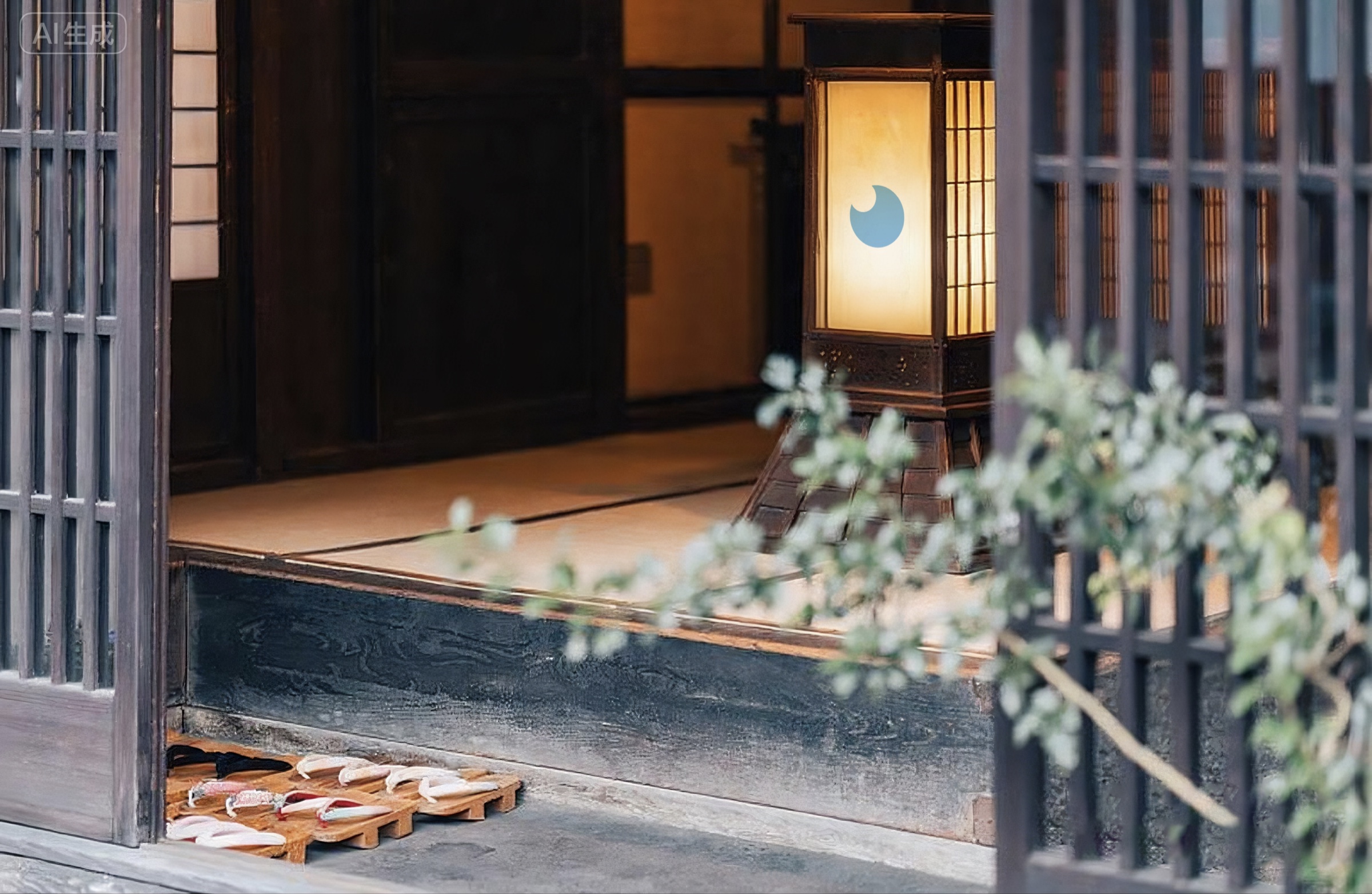 OYASUMI HOTEL｜入口月光場景